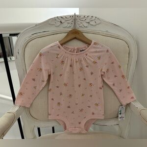 🩰 Baby 18 Mth Victorian Floral Printed Cotton Onesie by Oshkosh NWT